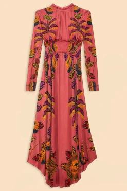 FARM Rio BLUSH LIVING BLOOM HIGH NECK MAXI DRESS