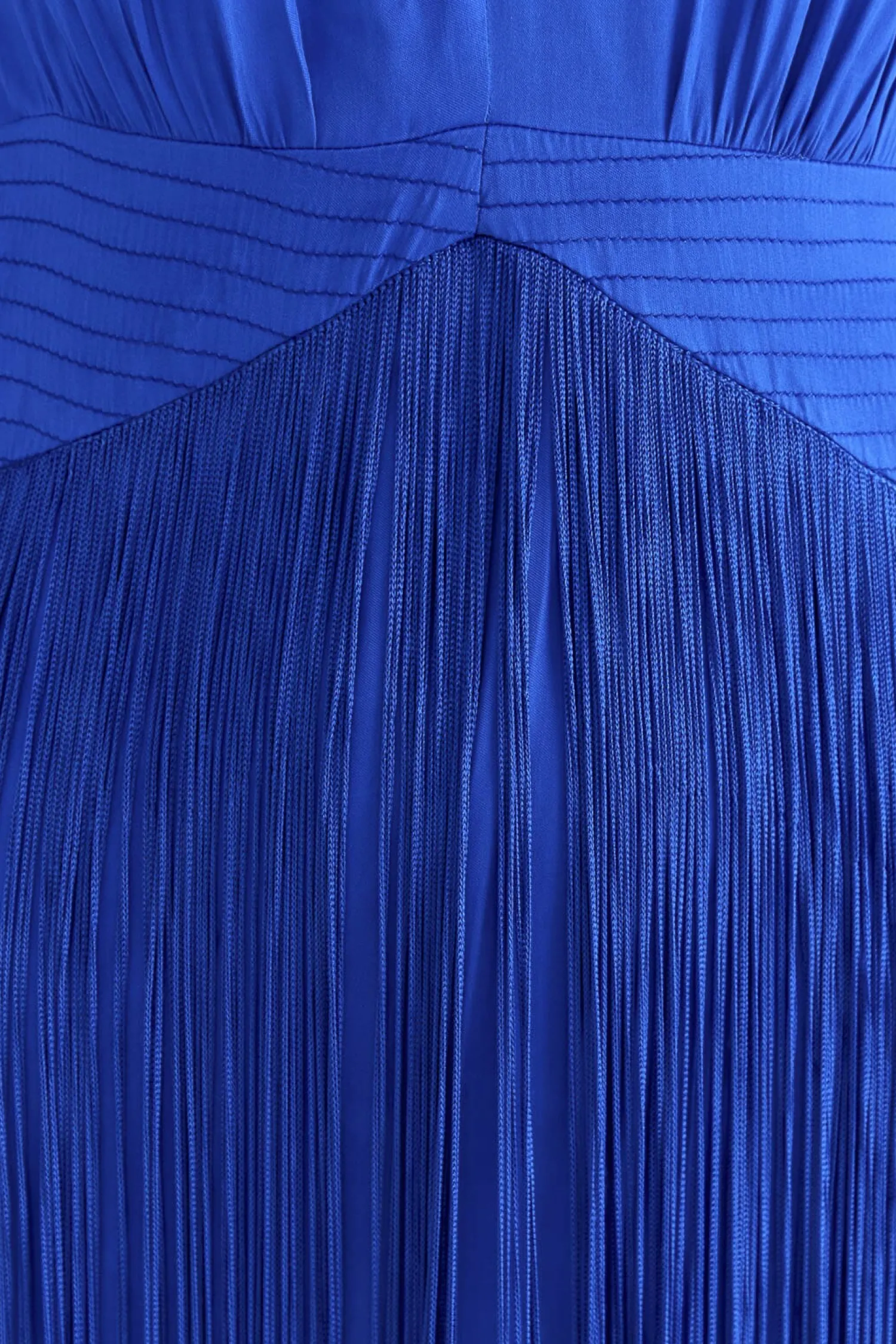 FARM Rio BRIGHT BLUE FRINGES MAXI DRESS
