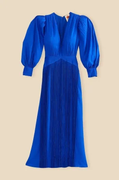 FARM Rio BRIGHT BLUE FRINGES MAXI DRESS