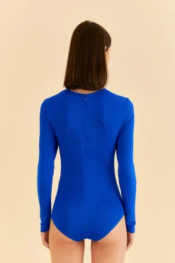 FARM Rio  BRIGHT BLUE LONG SLEEVE BODYSUIT