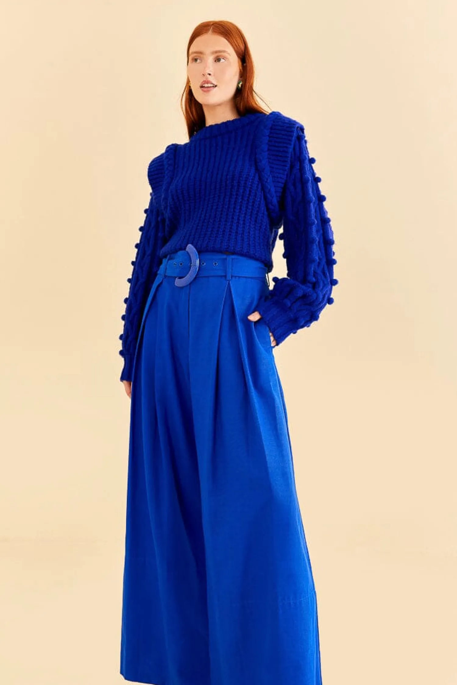 FARM Rio BRIGHT BLUE TAILORED PANTS