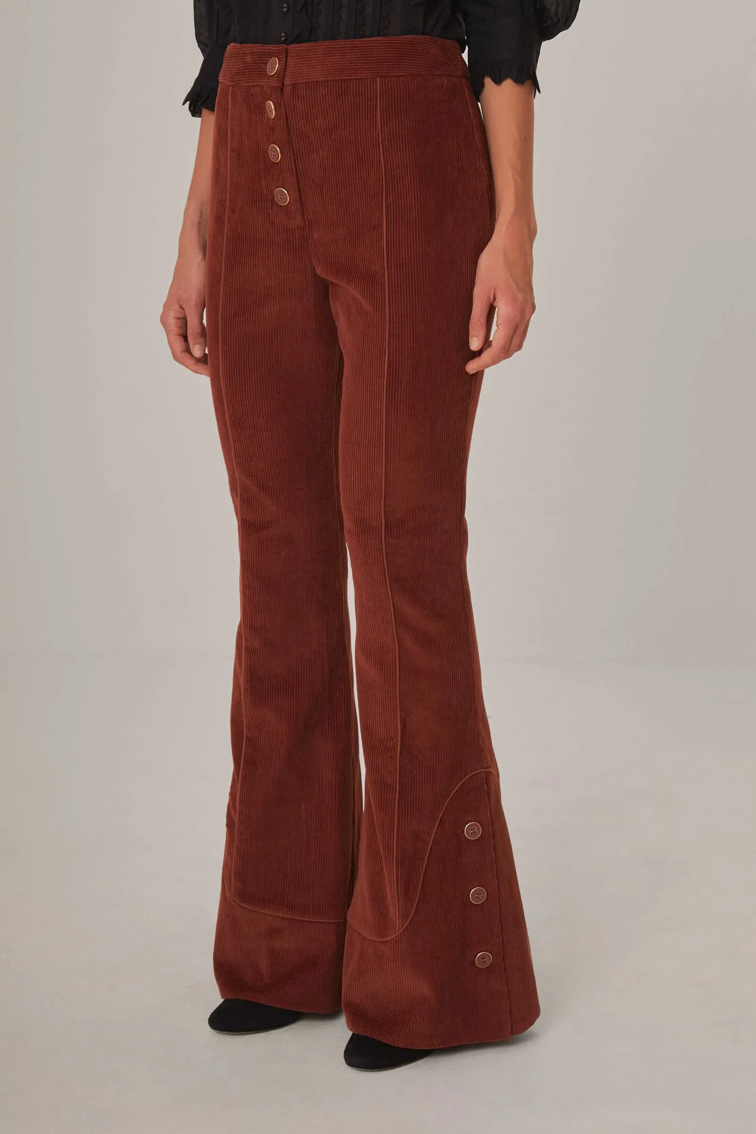 FARM Rio BROWN FLARE PANTS