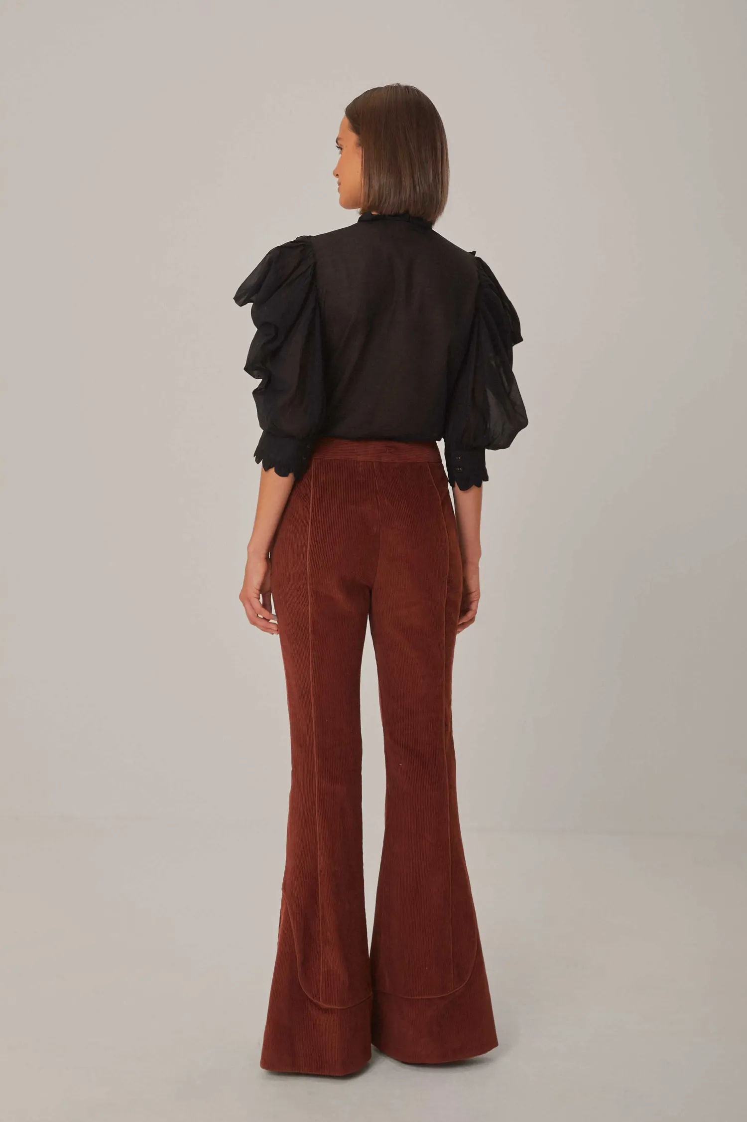 FARM Rio BROWN FLARE PANTS