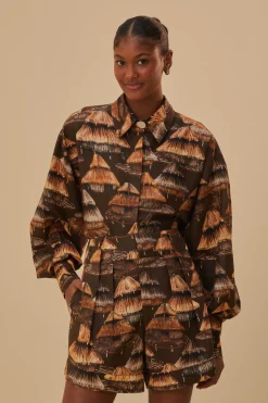 FARM Rio BROWN SHUHU SHORT