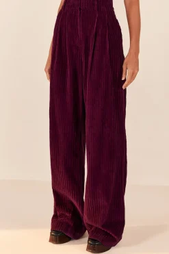 FARM Rio  BURGUNDY CORDUROY PANTS