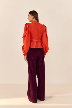 FARM Rio  BURGUNDY CORDUROY PANTS