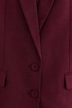 FARM Rio  BURGUNDY STRAIGHT BLAZER