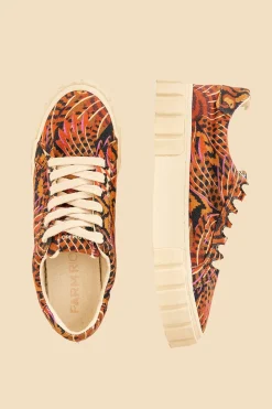 FARM Rio  CARAMEL MACAWMOUFLAGE FLATFORM SNEAKER