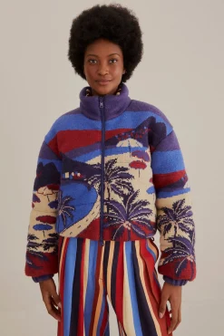 FARM Rio CARIOCA TRICOT PUFFER JACKET