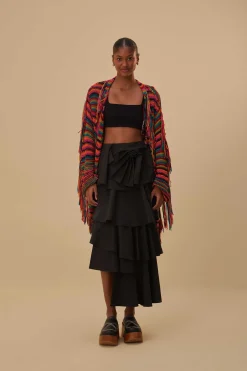 FARM Rio  COLORFUL STRIPES KNIT CARDIGAN