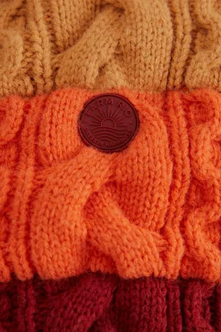 FARM Rio COLORFUL STRIPES KNIT REVERSIBLE PUFFER JACKET