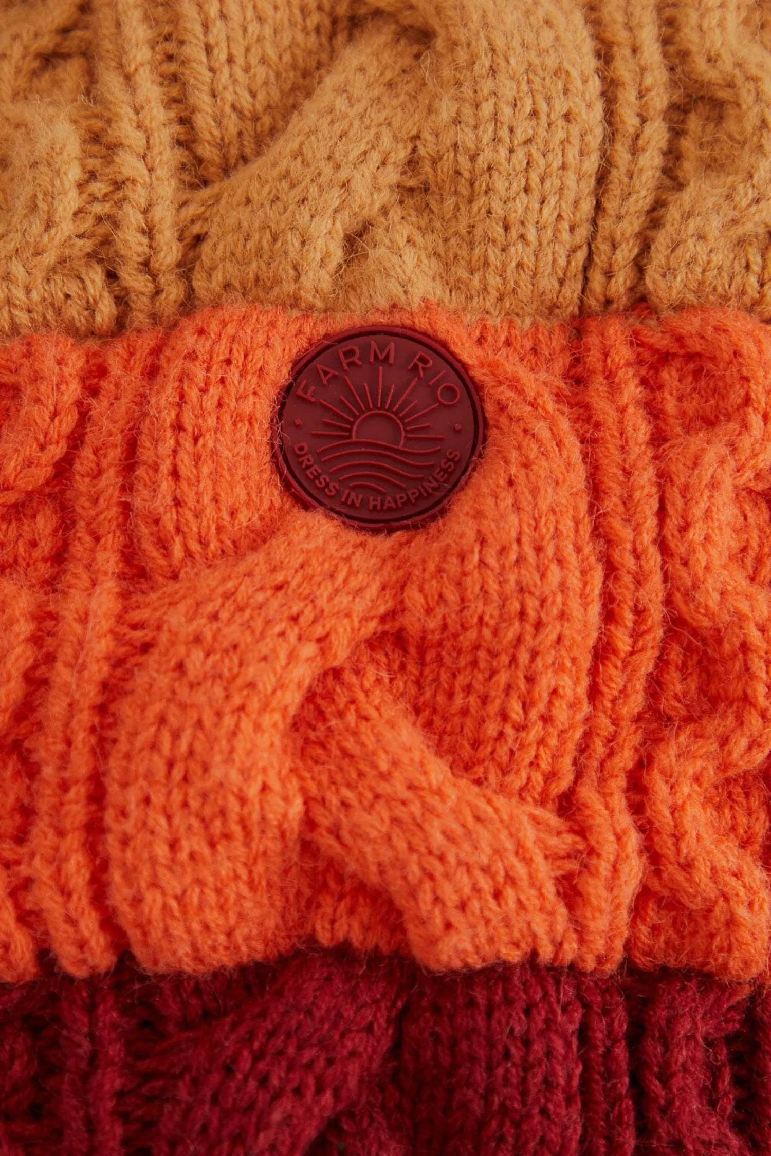 FARM Rio COLORFUL STRIPES KNIT REVERSIBLE PUFFER JACKET