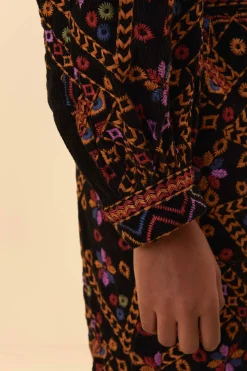 FARM Rio  EMBROIDERED LONG SLEEVE JUMPSUIT