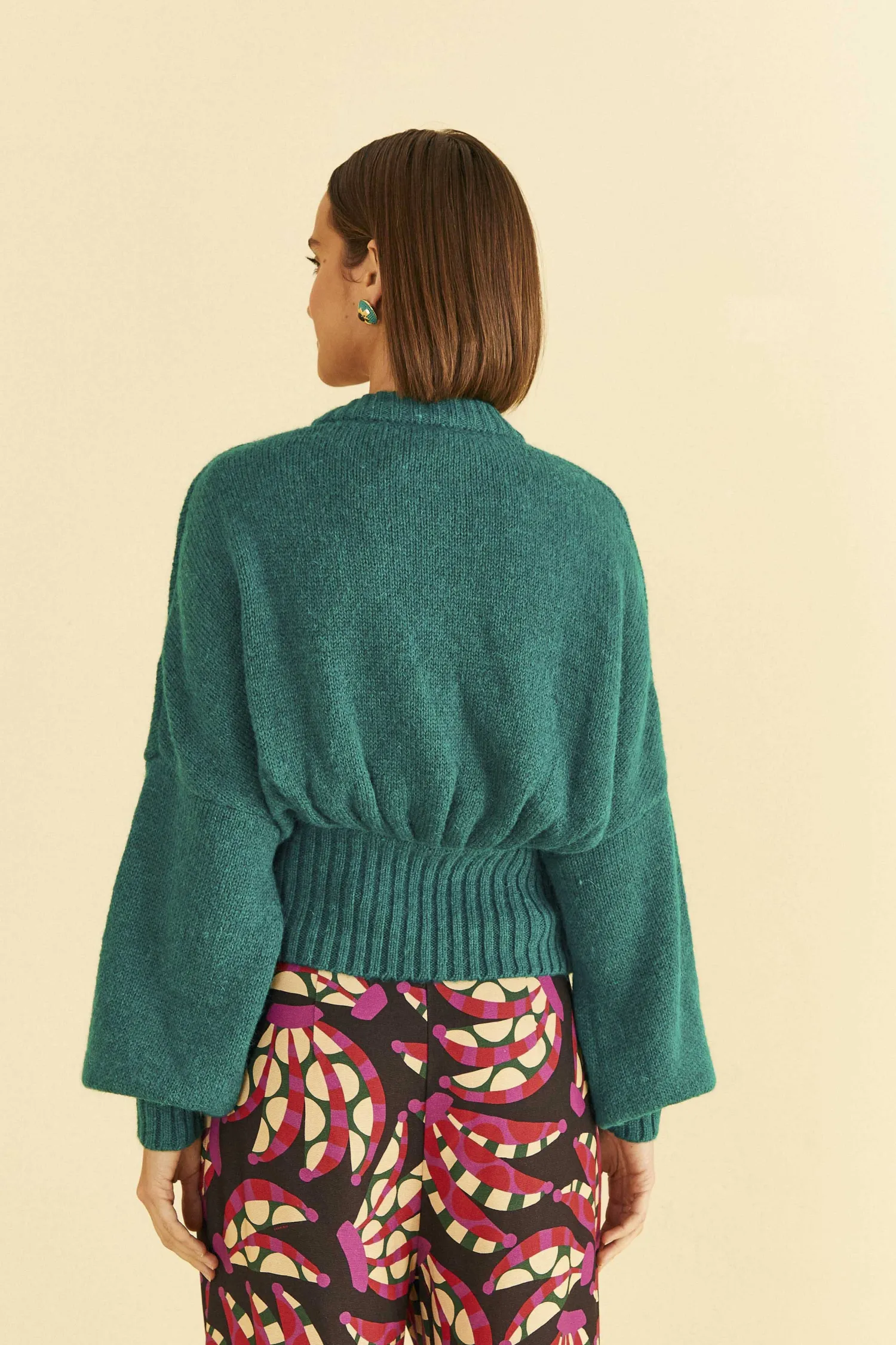 FARM Rio EMERALD BUBBLE KNIT CARDIGAN