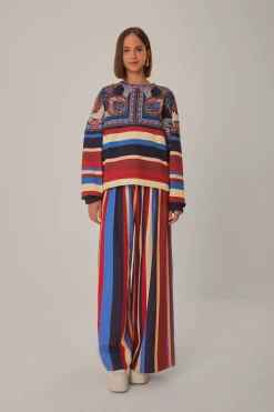 FARM Rio  ENERGY SCARF MIXED PRINT SWEATSHIRT