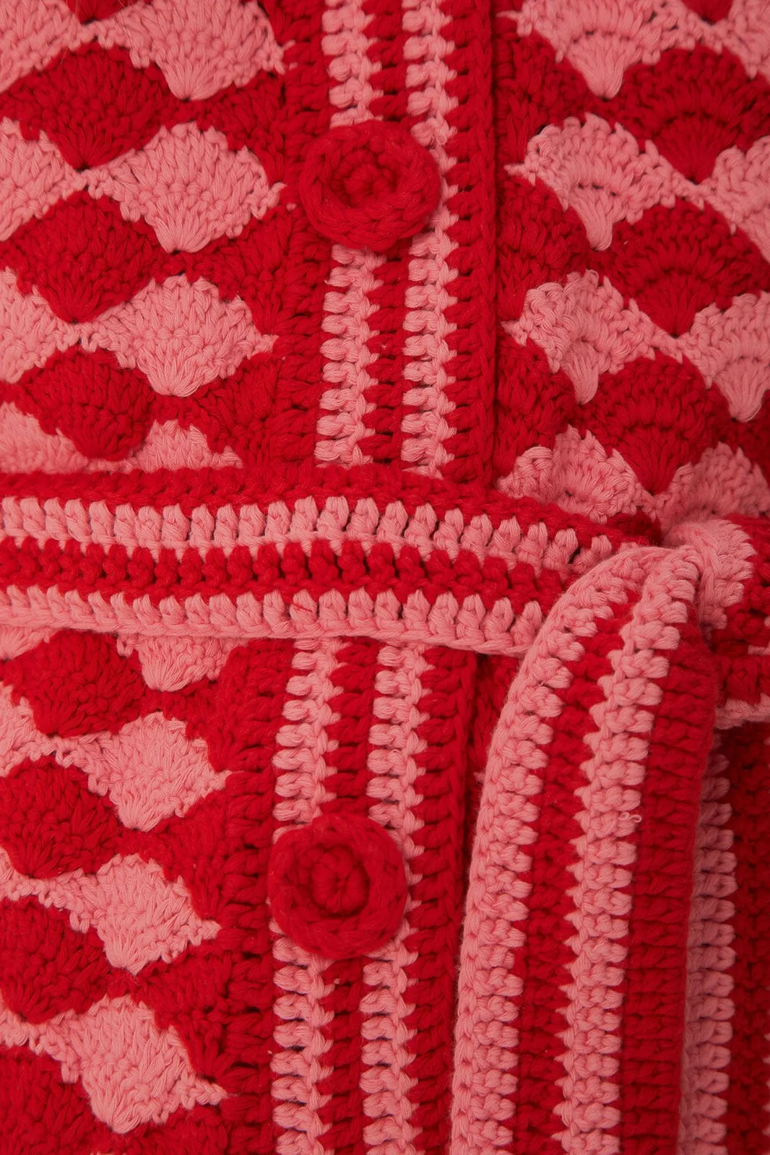 FARM Rio FAN STITCH CROCHET CARDIGAN