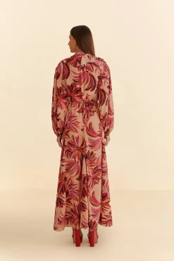 FARM Rio  FLORAL TAPESTRY V NECK MAXI DRESS