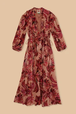 FARM Rio  FLORAL TAPESTRY V NECK MAXI DRESS