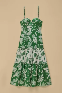 FARM Rio FOREST SOUL MIX MIDI DRESS