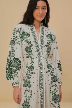 FARM Rio  FOREST SOUL OFF-WHITE MAXI DRESS