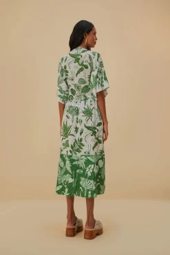 FARM Rio FOREST SOUL SHORT SLEEVE MIDI DRESS