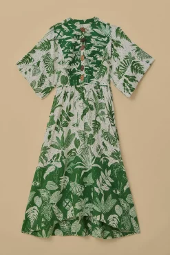 FARM Rio FOREST SOUL SHORT SLEEVE MIDI DRESS