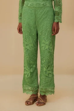 FARM Rio  GREEN GUIPIRE PANTS