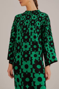 FARM Rio GREEN LOVEDAISY KNIT DRESS