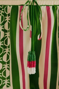 FARM Rio  GREEN PINEAPPLE SCARF SHORTS