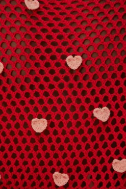 FARM Rio  HANDMADE HEARTS KNIT SWEATER