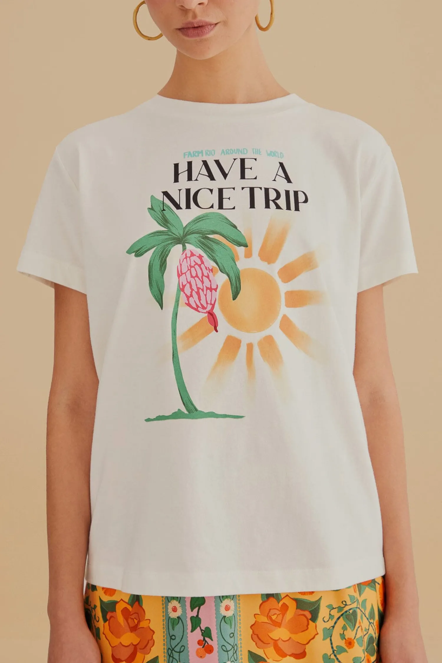FARM Rio HAVE A NICE TRIP ORGANIC COTTON FIT T-SHIRT