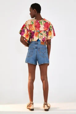 FARM Rio  HIGH LOOSE SHORT LEVIS