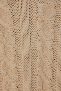 FARM Rio  KHAKI BRAIDED KNIT CARDIGAN