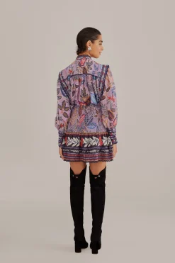 FARM Rio  LAVENDER WILD NIGHT MINI SKIRT