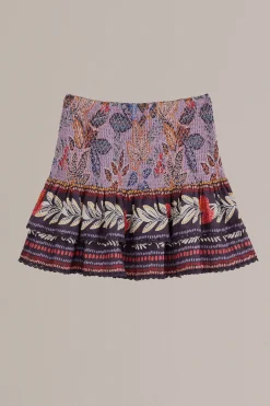 FARM Rio  LAVENDER WILD NIGHT MINI SKIRT