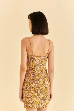 FARM Rio  LIGHT PINK STAR FRUIT FLOWER MINI DRESS