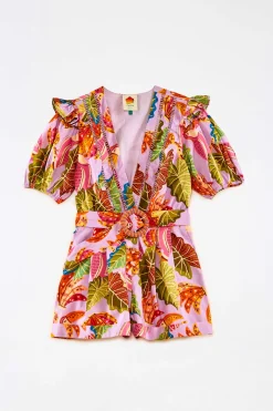 FARM Rio  LILAC BEAKS &AMP; BANANAS V NECK ROMPER
