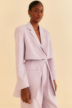 FARM Rio LILAC CUT OUT BLAZER