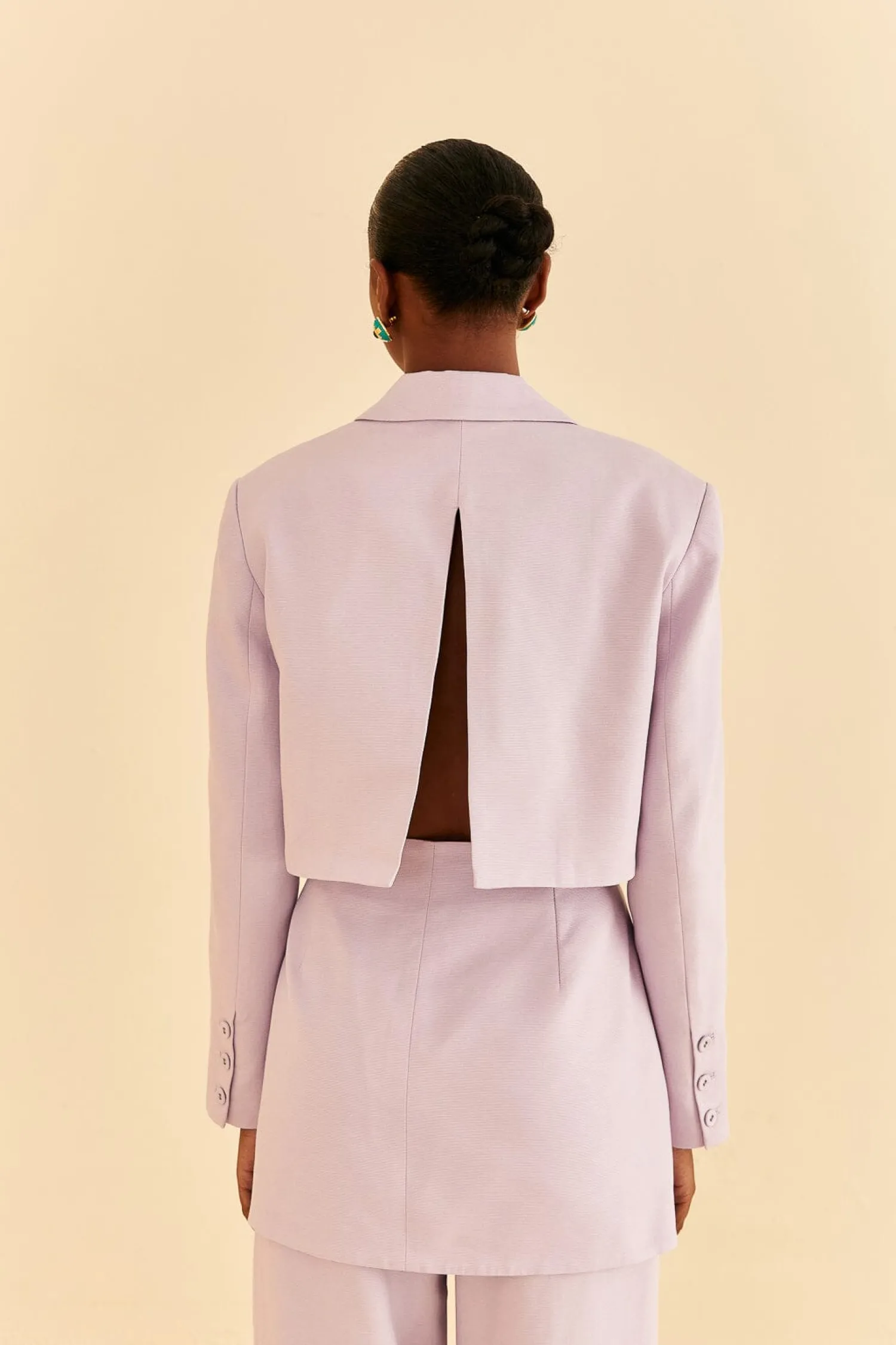 FARM Rio LILAC CUT OUT BLAZER