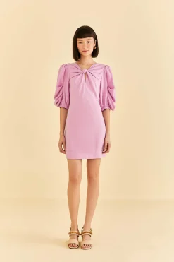 FARM Rio  LILAC SHORT SLEEVE MINI DRESS