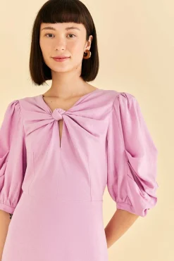 FARM Rio  LILAC SHORT SLEEVE MINI DRESS