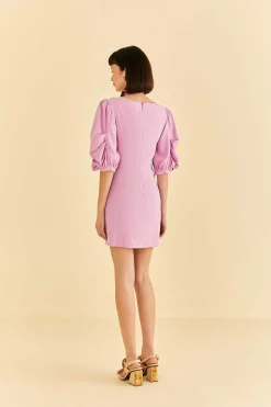 FARM Rio  LILAC SHORT SLEEVE MINI DRESS