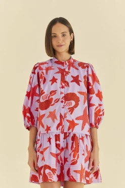 FARM Rio  LOBSTER SKY MINI DRESS