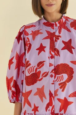 FARM Rio  LOBSTER SKY MINI DRESS
