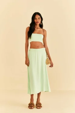 FARM Rio  MINT MIDI SKIRT