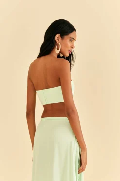 FARM Rio MINT SLEEVELESS CROP TOP