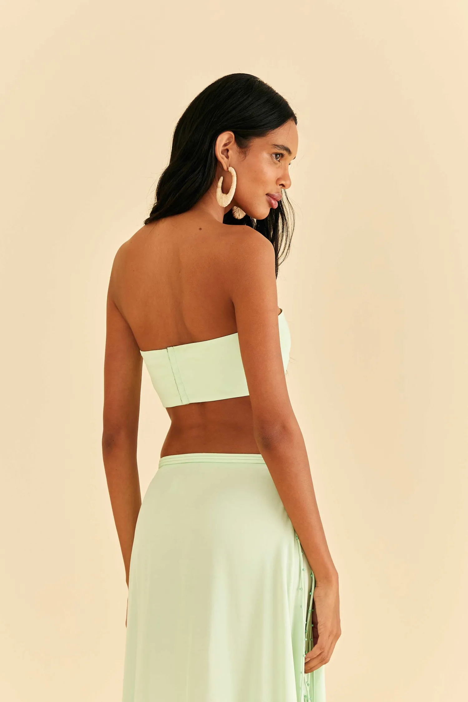 FARM Rio MINT SLEEVELESS CROP TOP