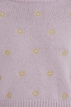 FARM Rio MIRROR EMBROIDERED KNIT SWEATER