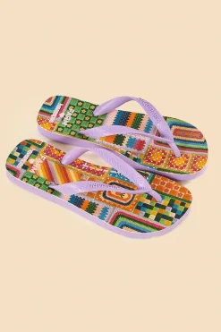 FARM Rio MIXED CROCHET HAVAIANAS SANDALS