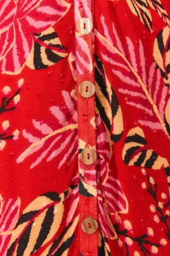 FARM Rio MIXED FLORAL PRINTS LONG SLEEVE MAXI DRESS